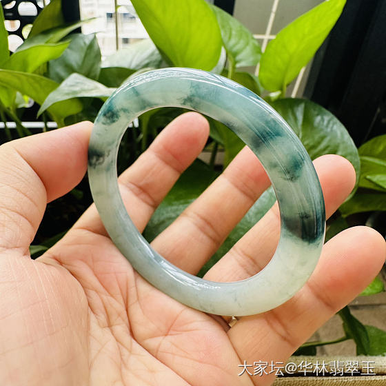 蓝花翡翠A货圆条52.5mm完美_翡翠