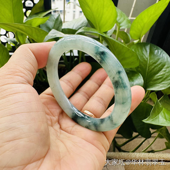 蓝花翡翠A货圆条52.5mm完美_翡翠