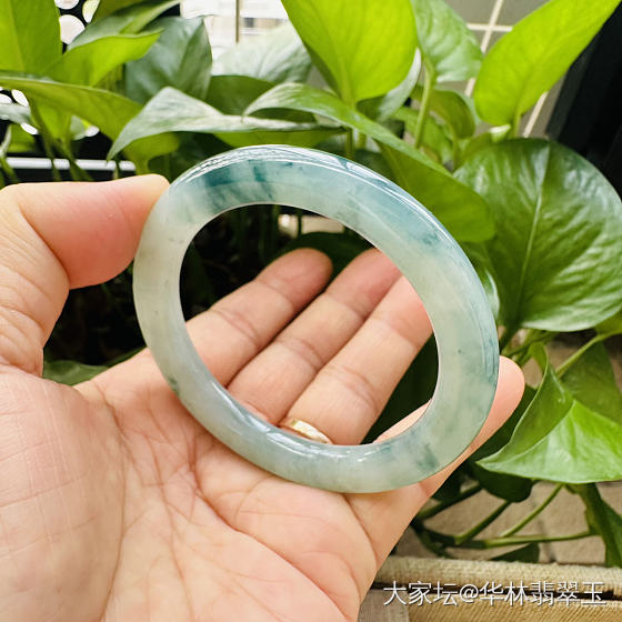 蓝花翡翠A货圆条52.5mm完美_翡翠