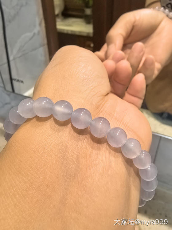 冰紫卡7手串_翡翠