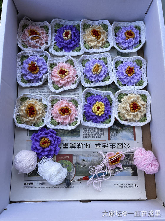 老妈在给我钩新款抱枕_手工diy
