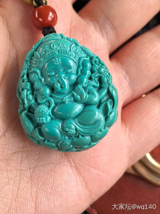 绿松宝宝佛和十多年前买的飘花镯_松石翡翠