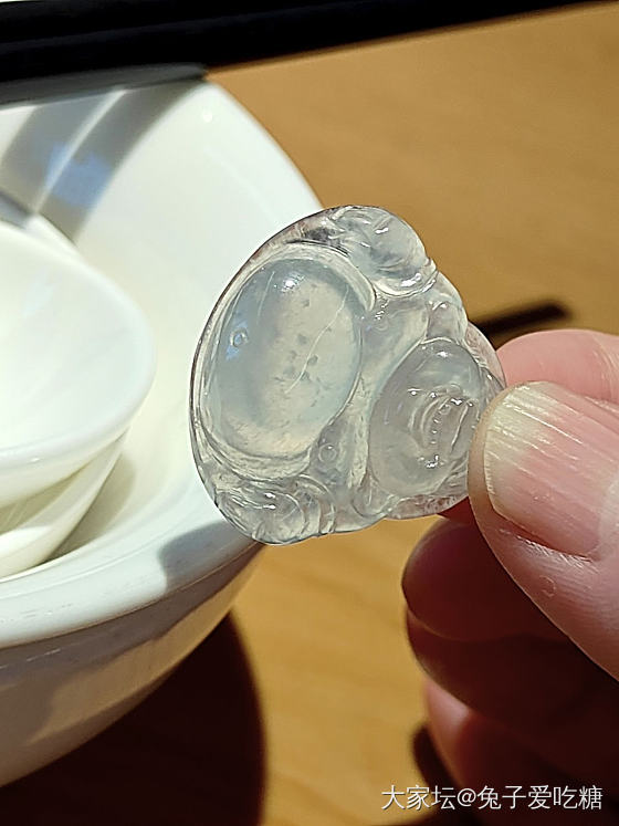 好喜欢佛公肚肚里那一抹雪花_首饰翡翠