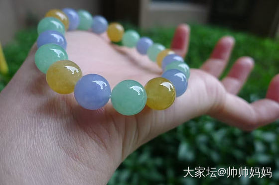翡翠冰马卡龙手链_翡翠
