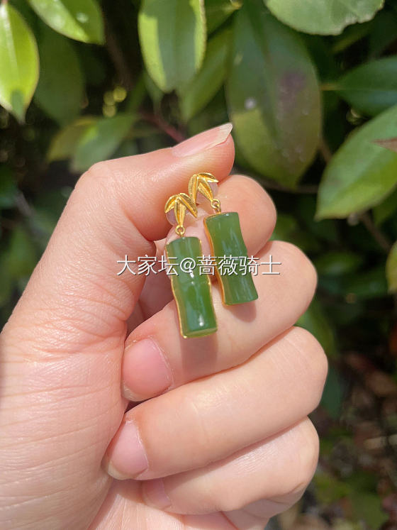极简主义｜碧玉竹节耳环_碧玉耳坠和田玉