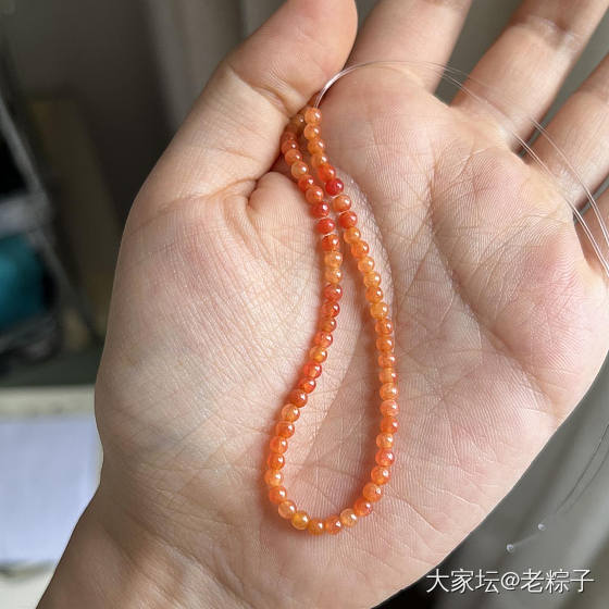高冰鼓珠、冰橘冰橘翡翠小米珠手串_翡翠