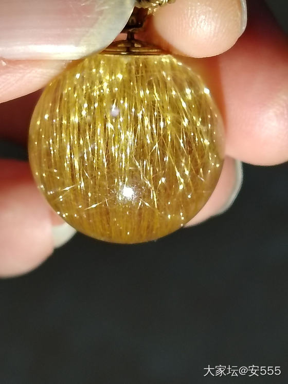 买到一颗好喜欢的金发晶_水晶