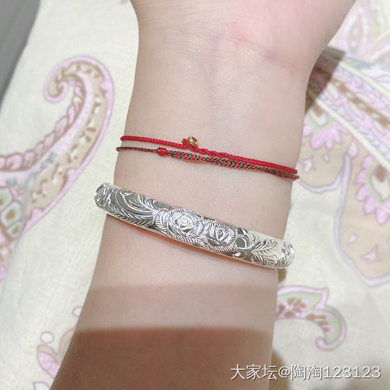 玫瑰镯太美啦_银