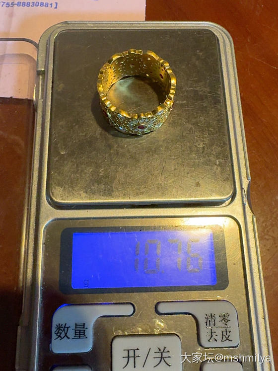 足金花窗戒指_金