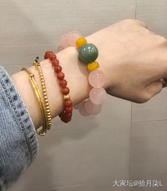 最近戴的水晶串串_石榴石粉晶水晶白水晶