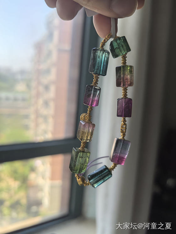 又来了一串碧玺_彩色宝石