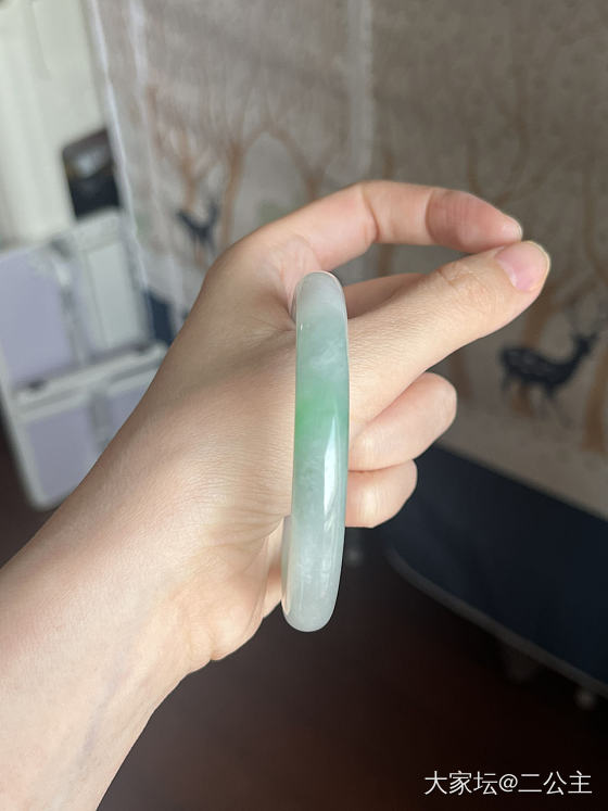 翡翠手镯53.5圈口_翡翠
