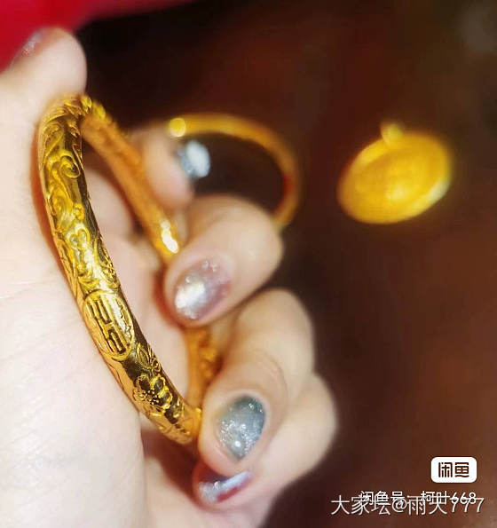 全新纯手工吉言金手镯51圈口_金