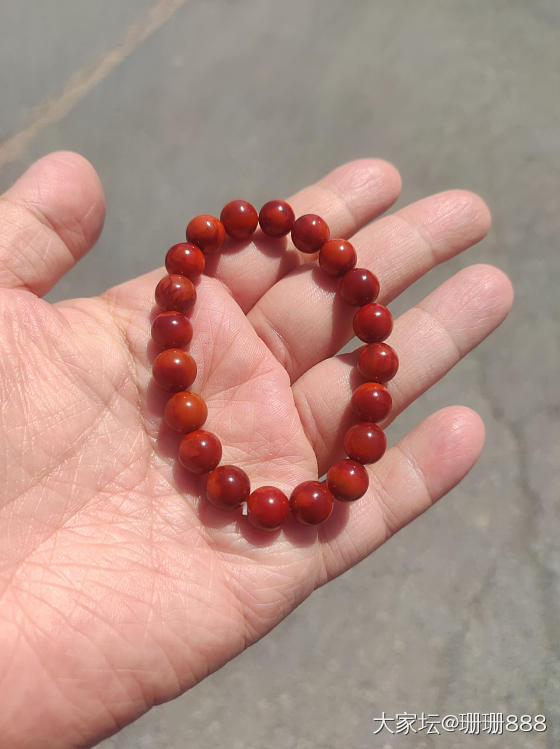 旧贴新用之南红手串_金