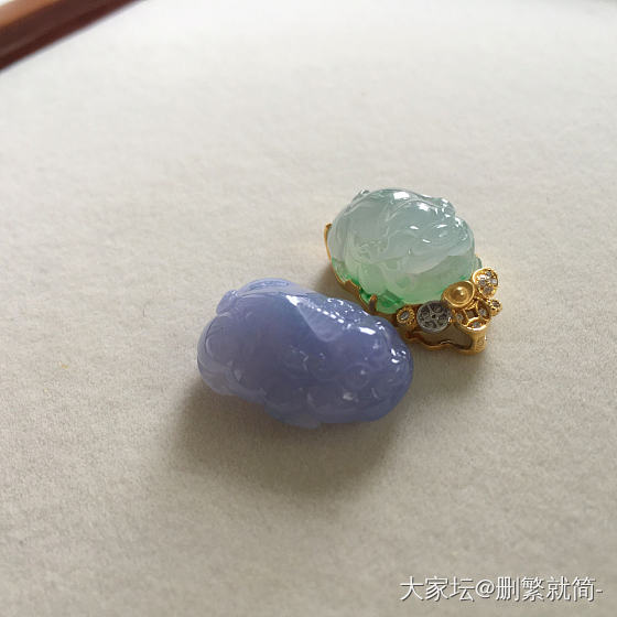 降价大亏出翡翠绿貔貅和紫貔貅_翡翠