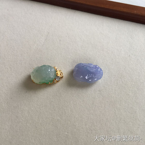 降价大亏出翡翠绿貔貅和紫貔貅_翡翠