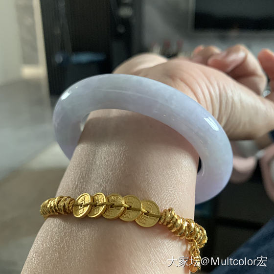 春彩翡翠手镯_翡翠