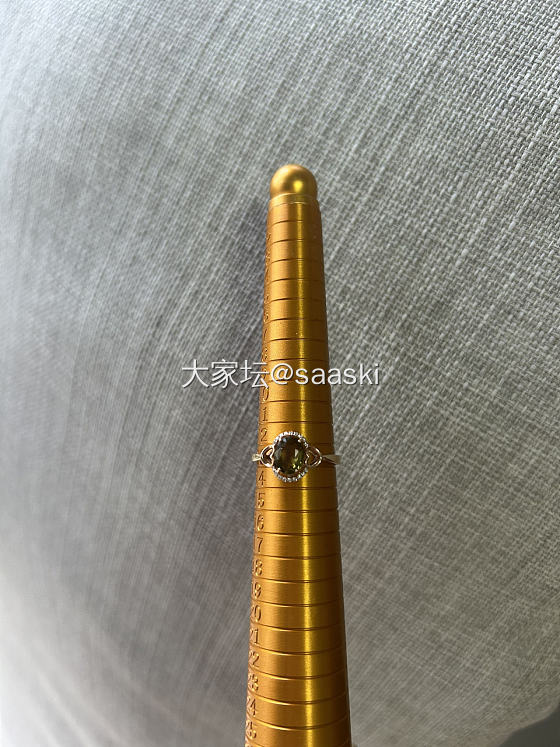 闲置18k 四叶草戒指碧玺戒指耳钉周大生发财金片片_金