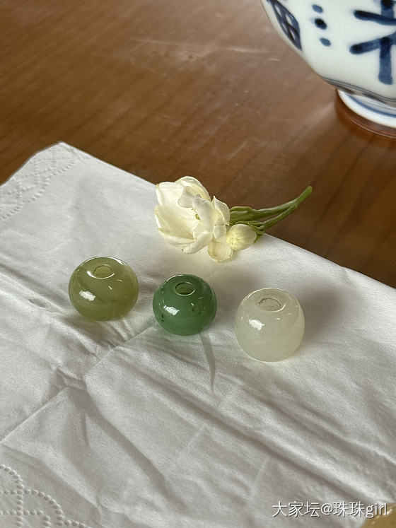 🤍白色加绿色是夏日绝佳cp💚_和田玉