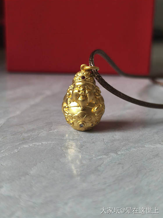 肆月初四，足金元宝财神吊坠_金
