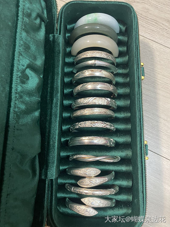 小金匠，枯竹。所有镯子集体照。_手镯银