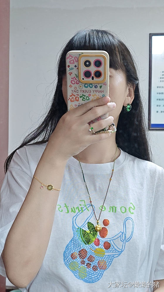 今天戴点绿🍃_穿搭彩色宝石金