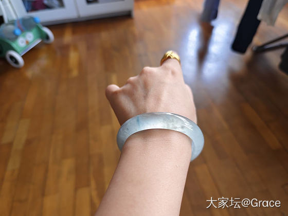 啊 我美美的蓝刚子！_手镯翡翠