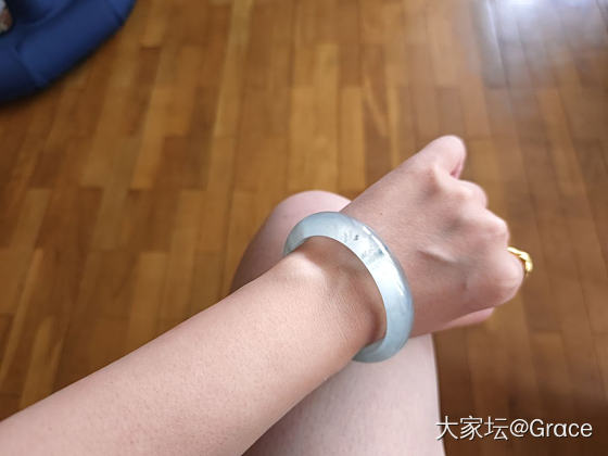 啊 我美美的蓝刚子！_手镯翡翠