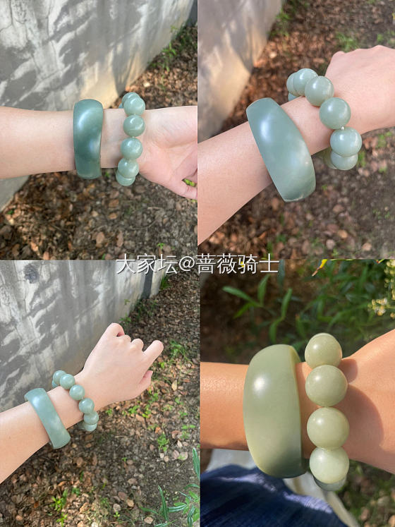和田玉特色料，翠青籽_手镯和田玉