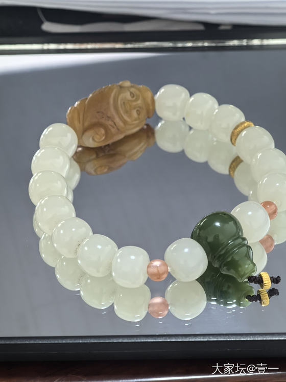 新串串_和田玉闲聊串珠手工diy