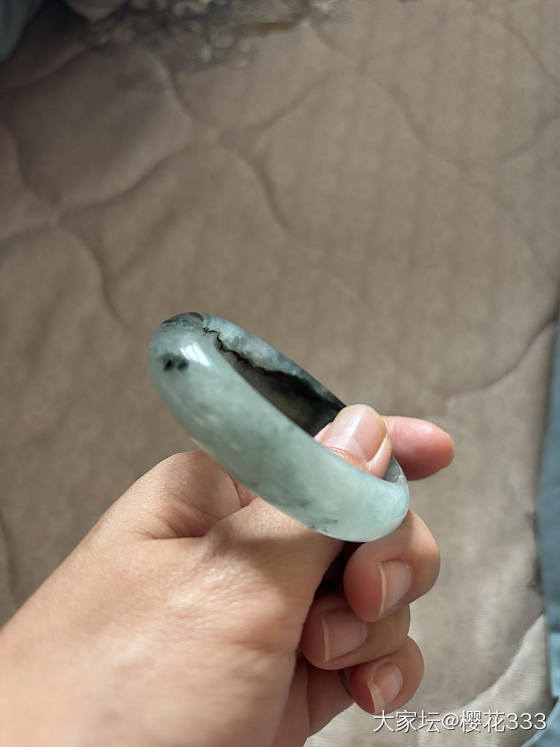 十几年前刚入坑的时候被坑得最惨的一次，把藓当成飘花，还以为捡到宝了_翡翠
