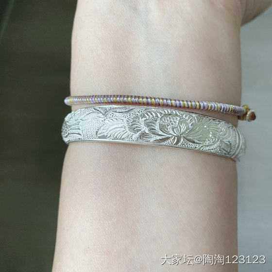 银匠源的富贵白头镯_手镯银