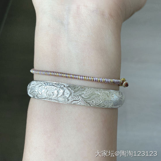 银匠源的富贵白头镯_手镯银