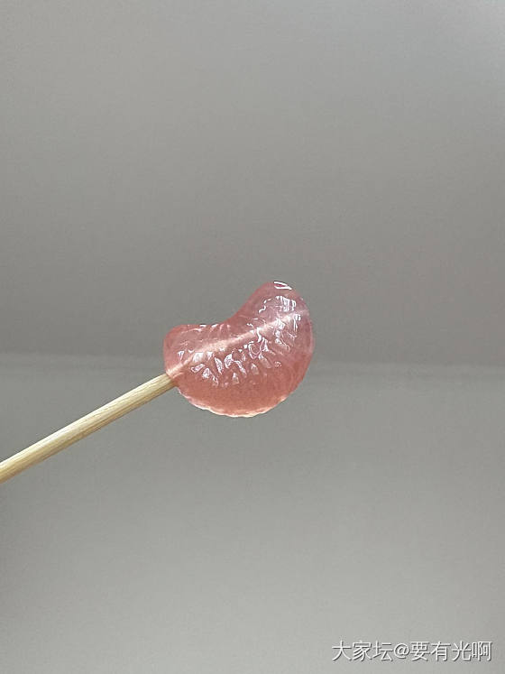 高冰南红橘子瓣项链吊坠小雕件_玉石