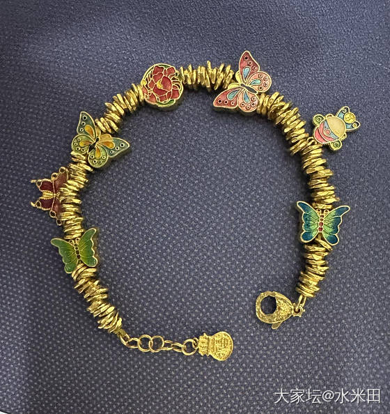 如画家 足金蝴蝶盘缠_金