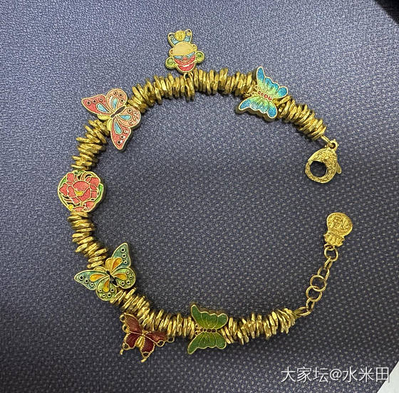 如画家 足金蝴蝶盘缠_金