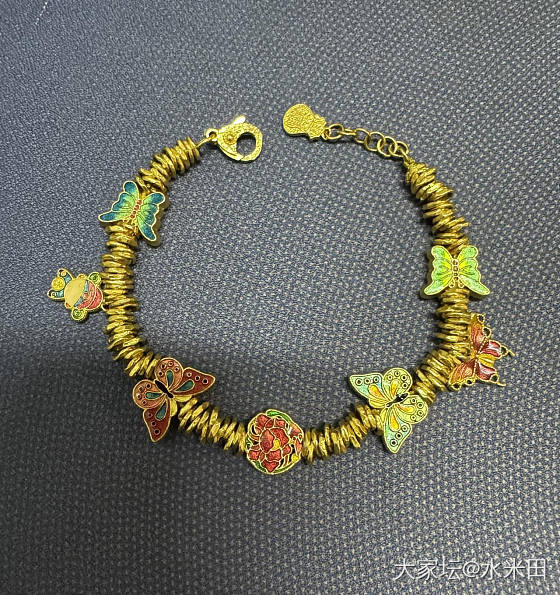 如画家 足金蝴蝶盘缠_金