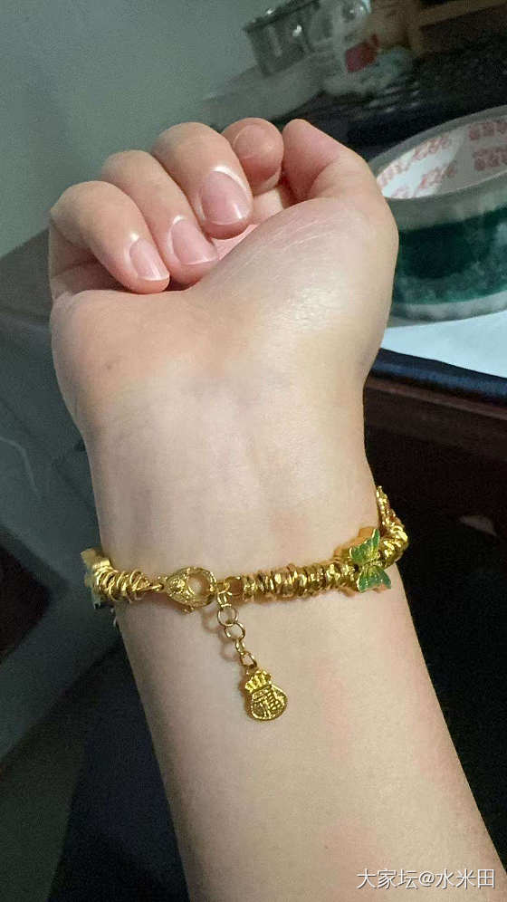 如画家 足金蝴蝶盘缠_金