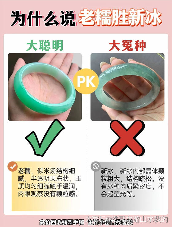 你们要左边还是右边？又刷到个老糯胜新冰理论的配图_翡翠
