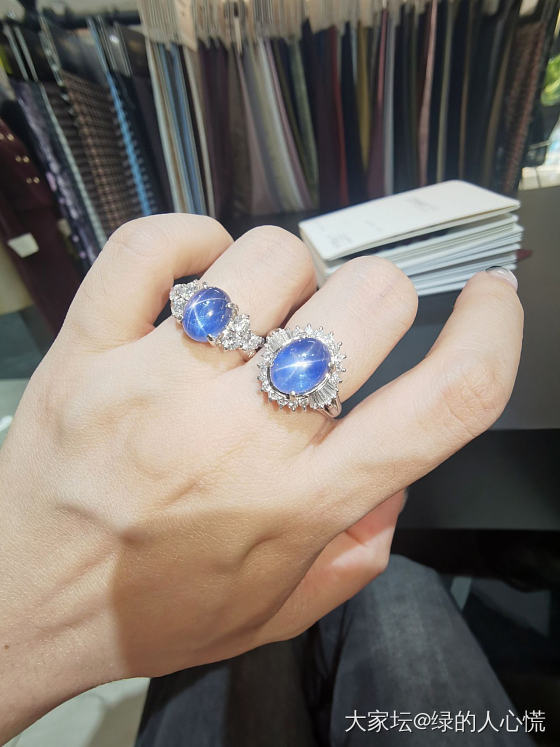 不能让我的小蓝星孤单过双十一~_戒指蓝宝石