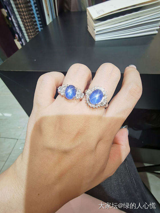 不能让我的小蓝星孤单过双十一~_戒指蓝宝石