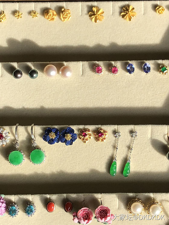 耳钉控_有机宝石耳饰彩色宝石翡翠