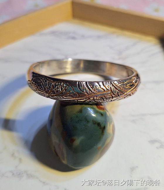 岁寒三友。老梅。扶瑶。纪录新旧镯_手镯银