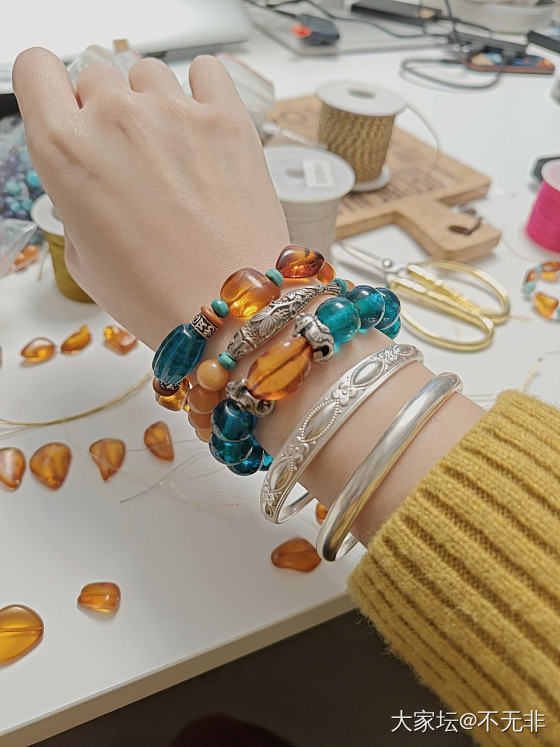 串珠时刻_琥珀蜜蜡银