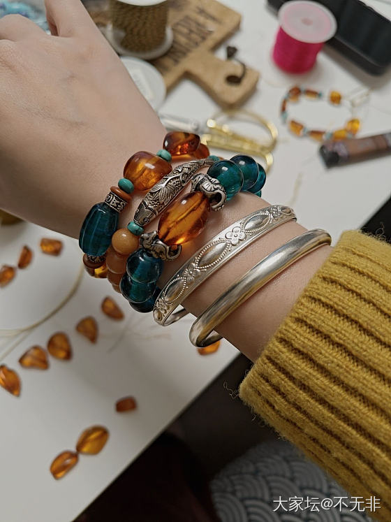 串珠时刻_琥珀蜜蜡银