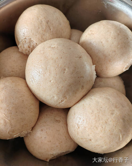 早上好，晒个水光肌全麦大馒头_美食