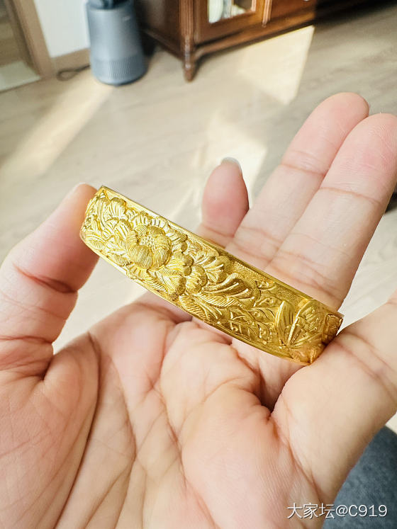 牡丹镯的草终于拔了！_手镯金