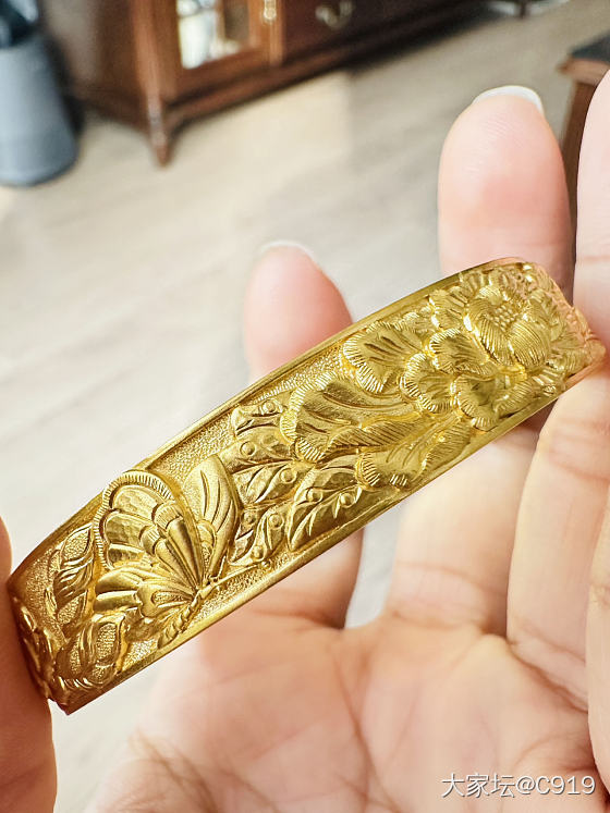 牡丹镯的草终于拔了！_手镯金