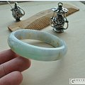 ~翡翠(A货)--三彩-苹果绿色60MM圈口
