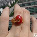 花丝和红珊瑚在一起,那就是绝配